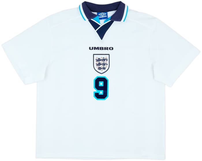 1995-97 England Home Shirt Shearer #9 - 8/10 - (XL)