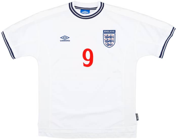 1999-01 England Home Shirt Shearer #9 - 7/10 - (L)