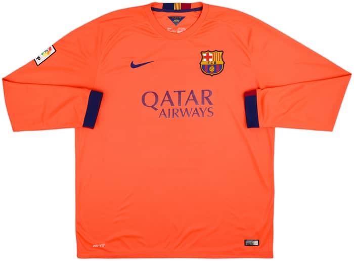 2014-15 Barcelona Away L/S Shirt Messi #10 - 10/10 - (XXL)
