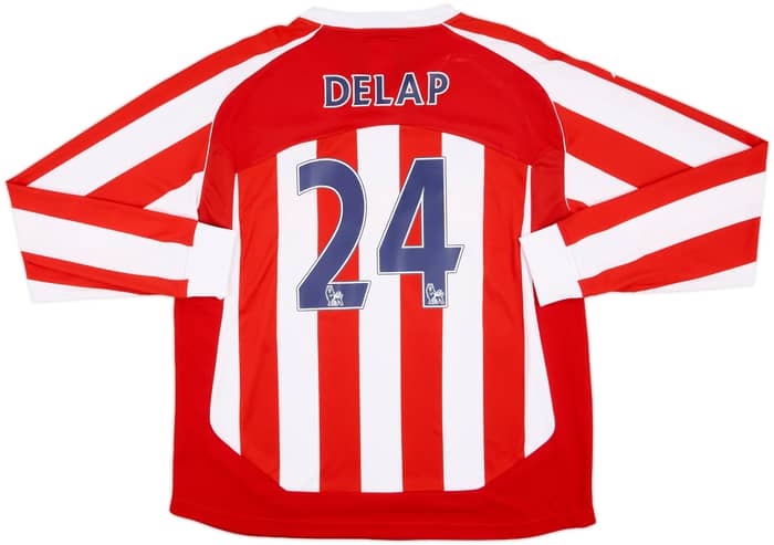 2009-10 Stoke City Home L/S Shirt Delap #24 - 9/10 - (XL)