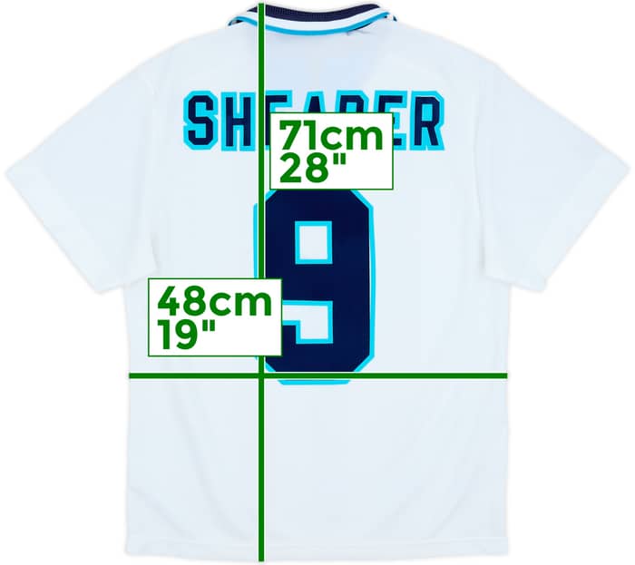 1995-97 England Home Shirt Shearer #9 - 10/10 - (M)