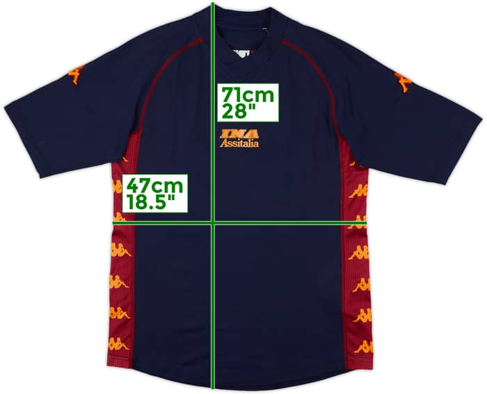 2000-01 Roma Kappa Training Shirt - 8/10 - (S)