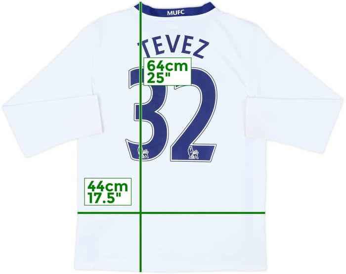 2008-10 Manchester United Away L/S Shirt Tevez #32 - 7/10 - (L.Boys)