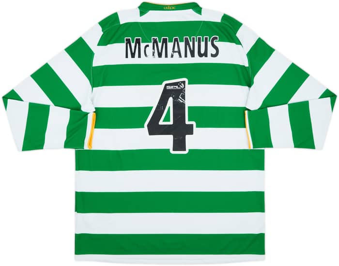 2008-10 Celtic Home L/S Shirt McManus #4 - 5/10 - (L)