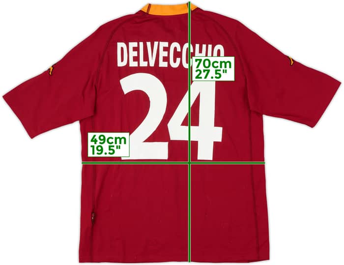 2000-01 Roma Home Shirt Delvecchio #24 - 6/10 - (XL)