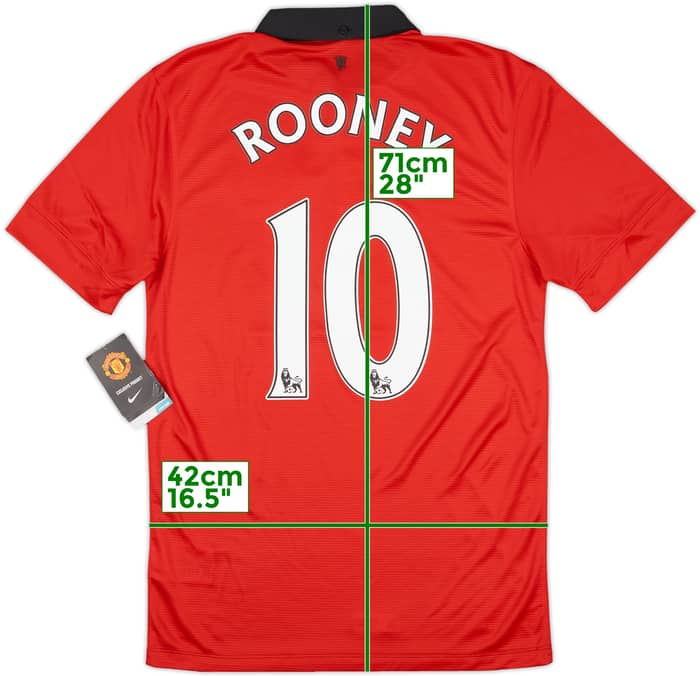 2013-14 Manchester United Home Shirt Rooney #10 (S)