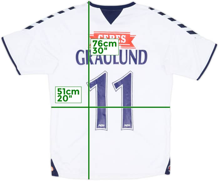 2010-11 AGF Aarhus Home Shirt Graulund #11 - 7/10 - (L)