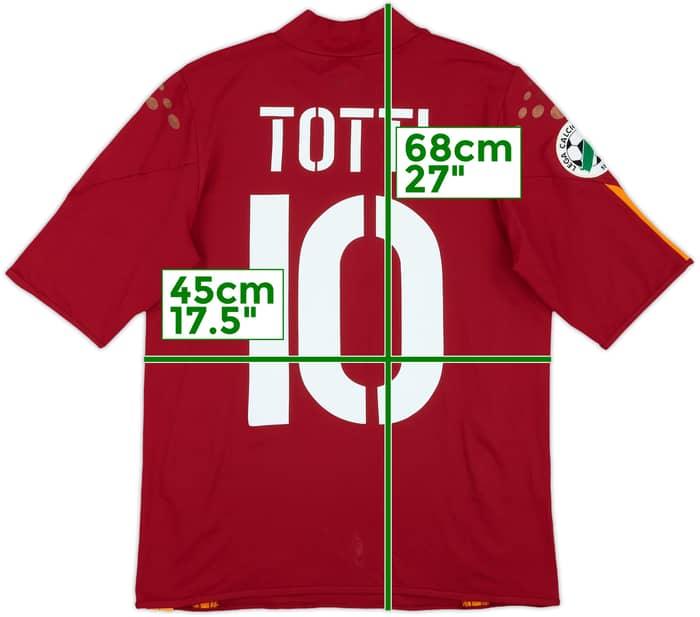 2004-05 Roma Home Shirt Totti #10 - 5/10 - (M)