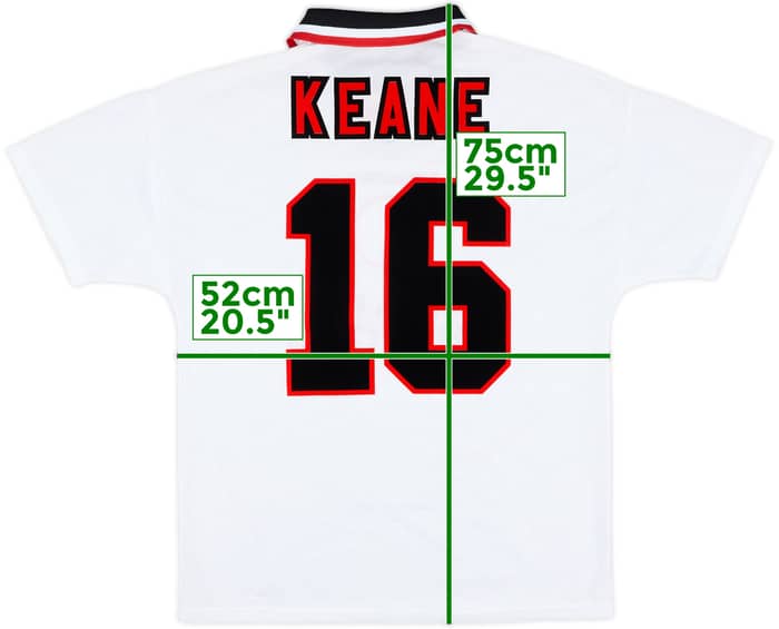 1996-97 Manchester United Away Shirt Keane #16 - 9/10 - (M)