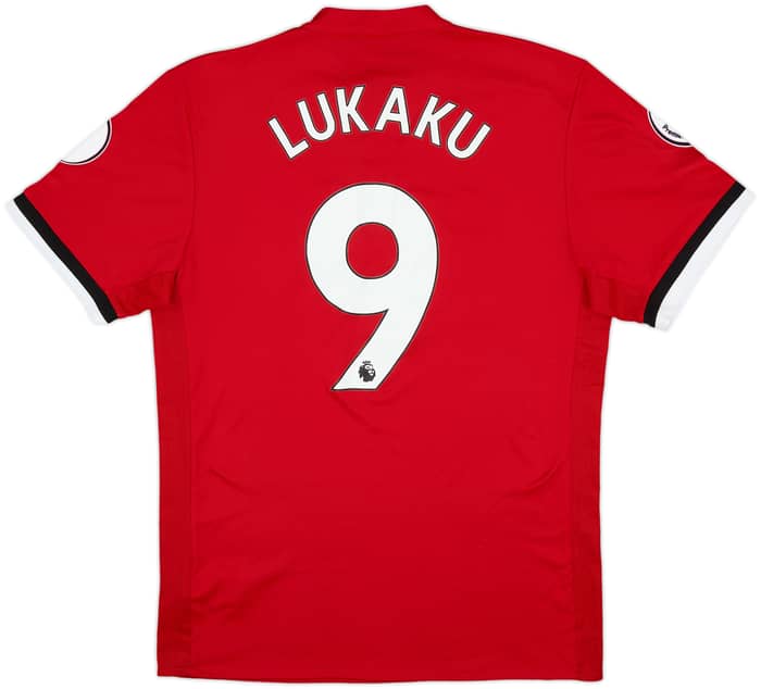 2017-18 Manchester United Home Shirt Lukaku #9 - 9/10 - (M)