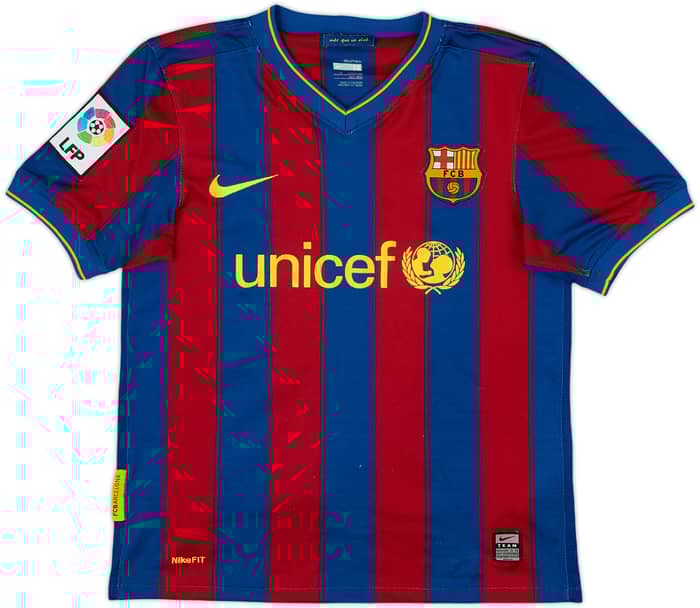 2009-10 Barcelona Home Shirt Messi #10 - 5/10 - (M.Boys)