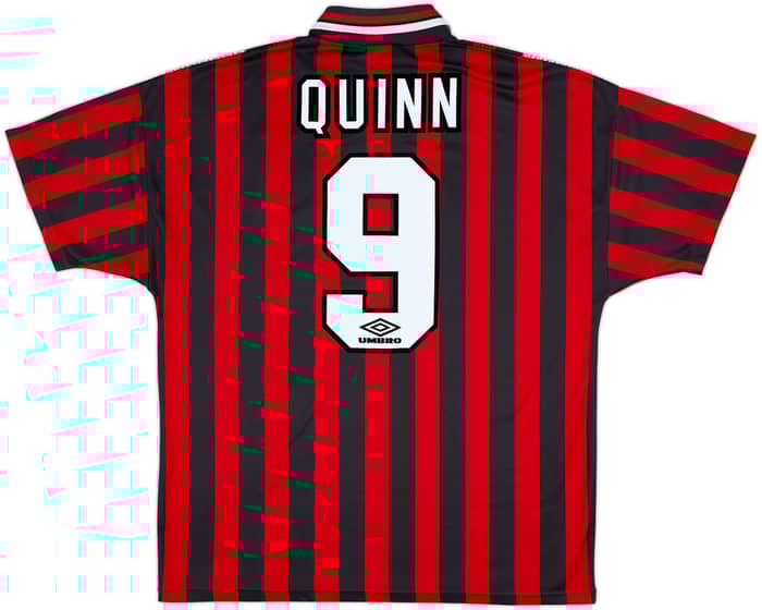 1994-96 Manchester City Away Shirt Quinn #9 - 7/10 - (XL)