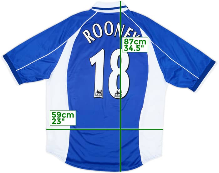 2000-02 Everton Home Shirt Rooney #18 - 7/10 - (XXL)