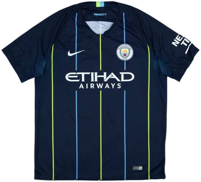 2018-19 Manchester City Away Shirt Laporte #14 - 8/10 - (L)
