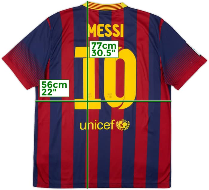 2013-14 Barcelona Home Shirt Messi #10 - 7/10 - (L)