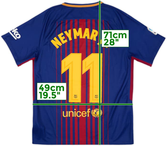 2017-18 Barcelona Home Shirt Neymar Jr #11 - 6/10 - (M)