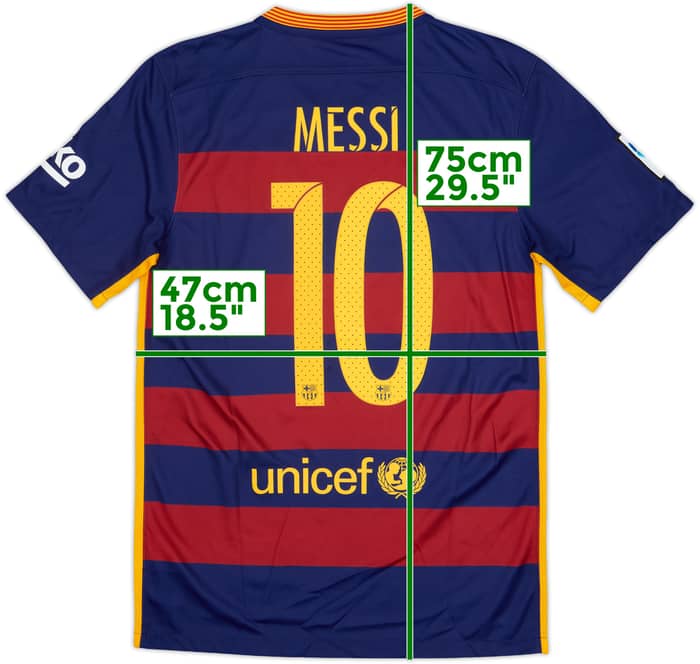 2015-16 Barcelona Home Shirt Messi #10 - 8/10 - (S)