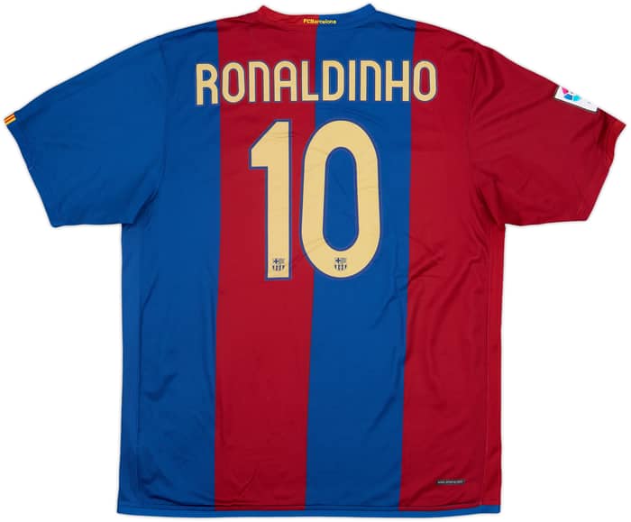 2006-07 Barcelona Home Shirt Ronaldinho #10 - 8/10 - (XL)
