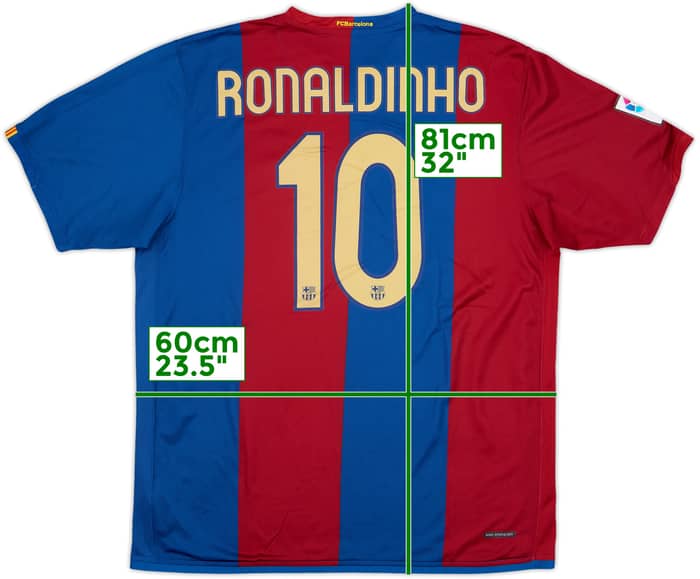 2006-07 Barcelona Home Shirt Ronaldinho #10 - 8/10 - (XL)
