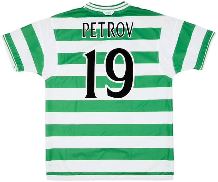 1999-01 Celtic Home Shirt Petrov #19 - 9/10 - (XL)