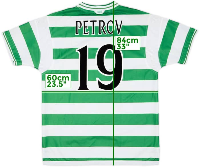 1999-01 Celtic Home Shirt Petrov #19 - 9/10 - (XL)