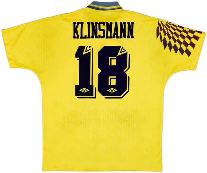 1991-95 Tottenham Away Shirt Klinsmann #18 - 6/10 - (XXL)