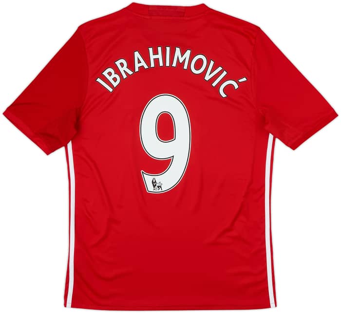 2016-17 Manchester United Home Shirt Ibrahimovic #9 - 10/10 - (XL.Boys)