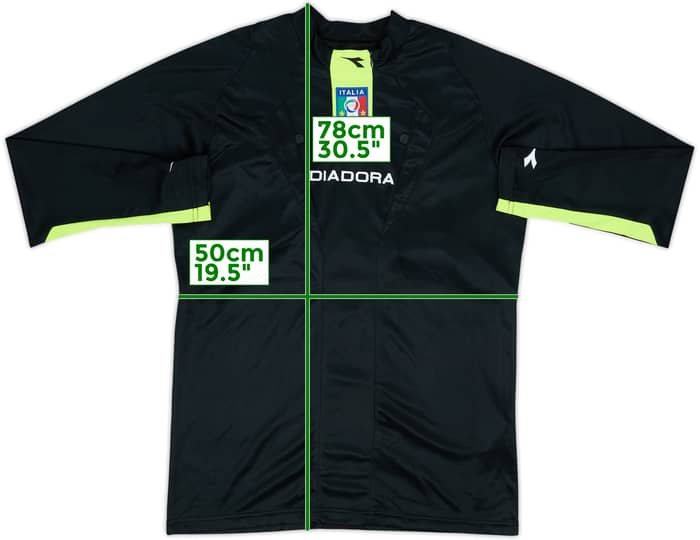 2009-10 Italy FIGC Diadora Referee L/S Shirt - 8/10 - (S)
