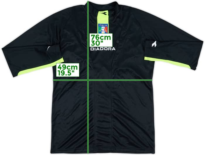 2009-10 Italy FIGC Diadora Referee L/S Shirt - 9/10 - (S)