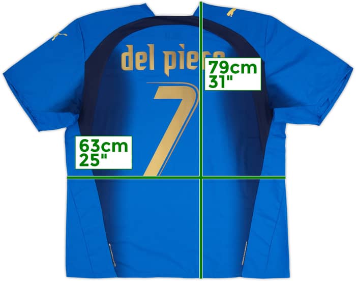 2006 Italy Home Shirt Del Piero #7 - 7/10 - (XL)