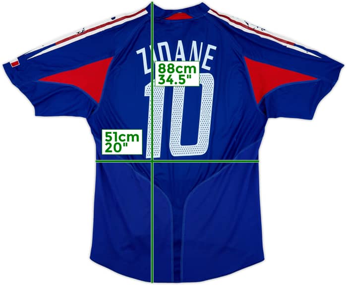 2004-06 France Home Shirt Zidane #10 - 5/10 - (XL)