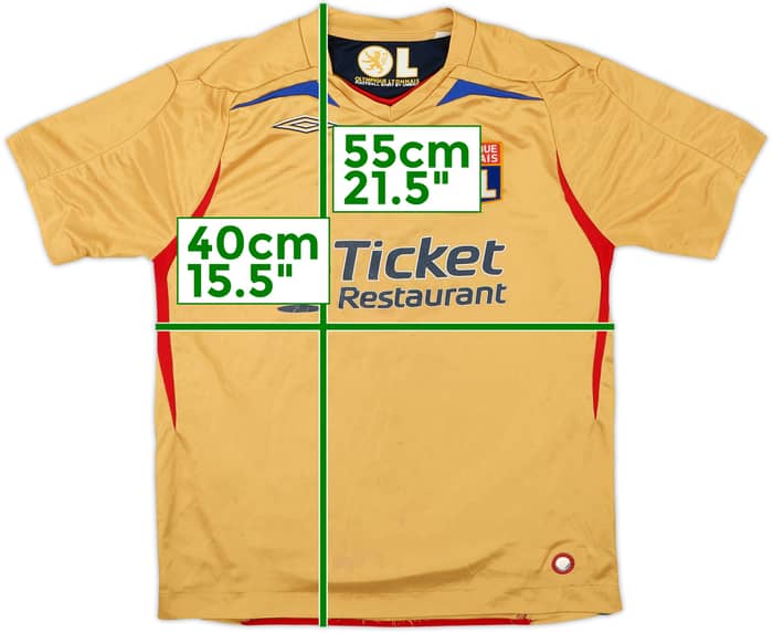 2007-08 Lyon Away Shirt Bastien - 5/10 - (M.Boys)