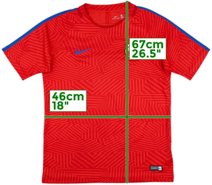 2016-17 Barcelona Nike Training Shirt - 9/10 - (XL.Boys)