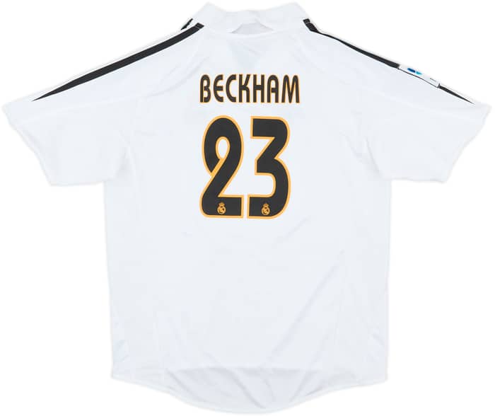 2004-05 Real Madrid Home Shirt Beckham #23 - 8/10 - (M.Boys)