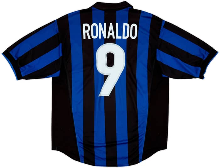 1998-99 Inter Milan Home Shirt Ronaldo #9 - 7/10 - (L)