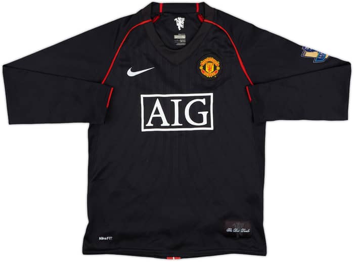 2007-08 Manchester United Away L/S Shirt Tevez #32 - 8/10 - (L.Boys)