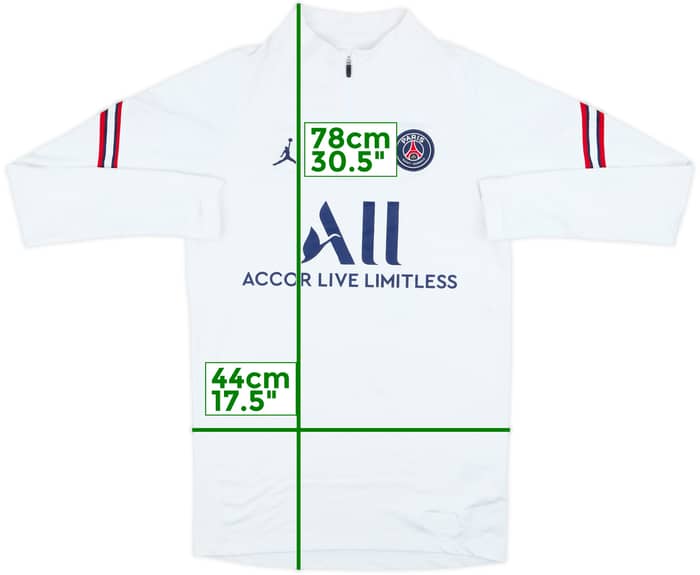 2021-22 Paris Saint-Germain Jordan 1/4 Zip Training Top - 7/10 - (S)