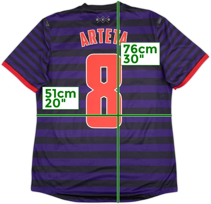 Camiseta de visitante versión jugador del Arsenal 2012-13 Arteta #8 - 7/10 - (M)
