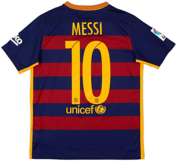 2015-16 Barcelona Home Shirt Messi #10 - 8/10 - (L.Boys)