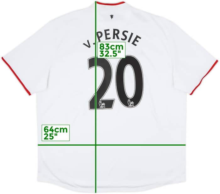 2012-14 Manchester United Camiseta Visitante v.Persie #20 - 8/10 - (XXL)