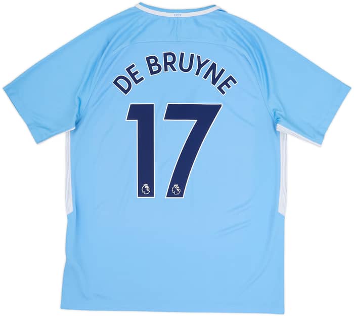 2017-18 Manchester City Home Shirt De Bruyne #17 - 9/10 - (L)