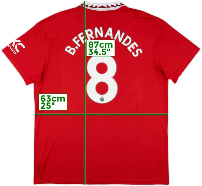 2022-23 Manchester United Home Shirt B.Fernandes #8 - 6/10 - (XXL)