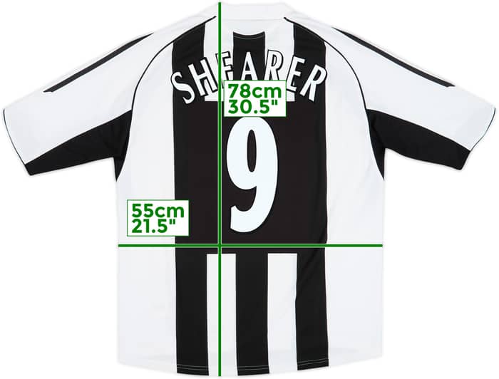 2005-07 Newcastle Home Shirt Shearer #9 - 7/10 - (L)