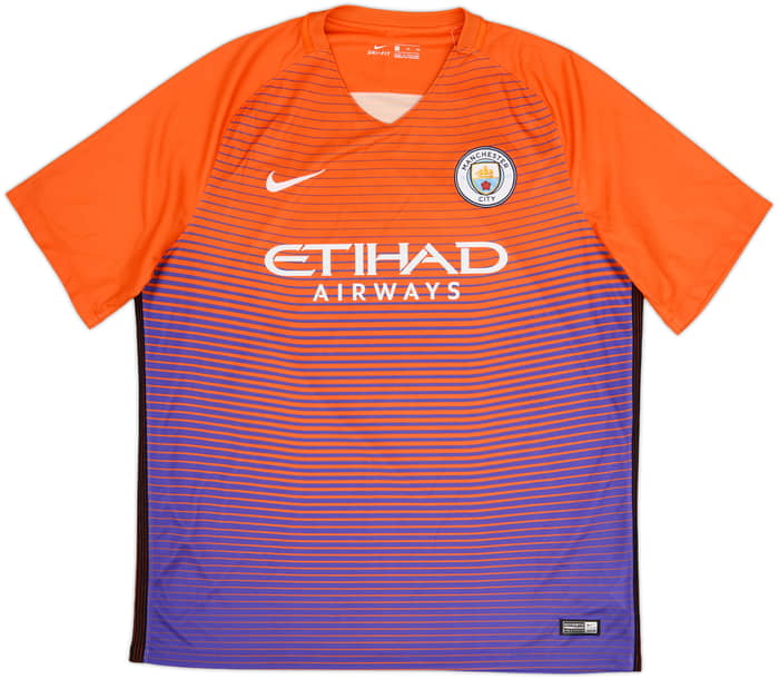 2016-17 Manchester City Third Shirt Kun Aguero #10 - 9/10 - (XL)