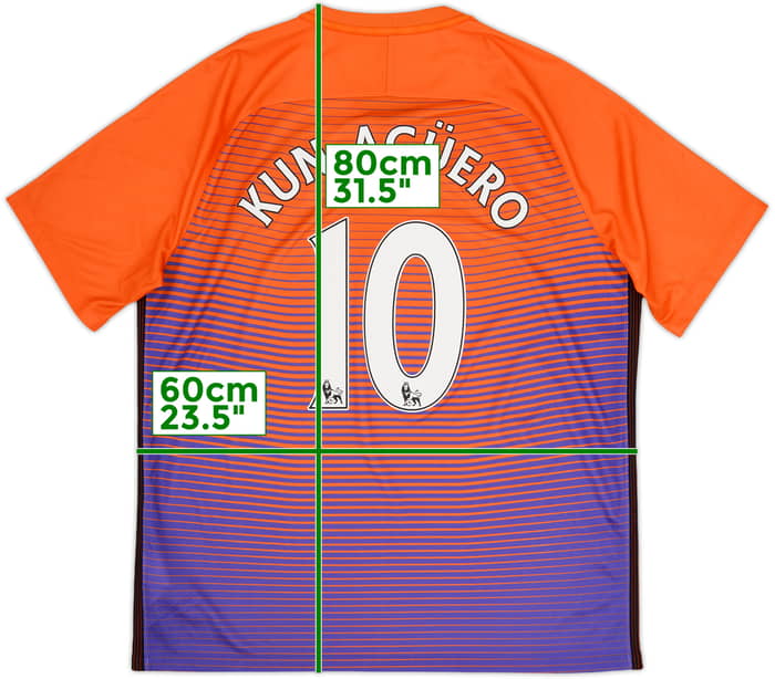 2016-17 Manchester City Third Shirt Kun Aguero #10 - 9/10 - (XL)