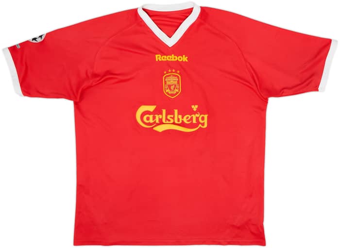 2001-03 Liverpool Liga de Campeones Camiseta Gerrard #17 - 6/10 - (XL)