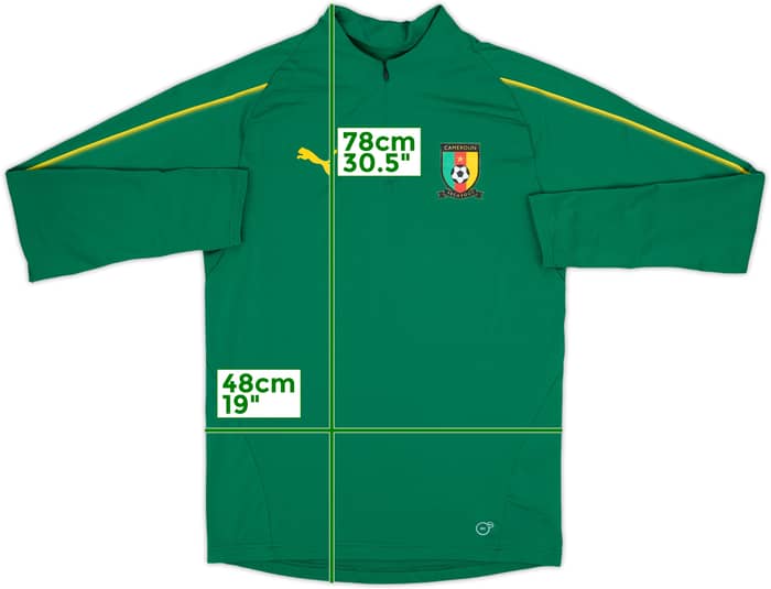 2017-18 Cameroon Puma 1/4 Zip Training Top - 8/10 - (S)