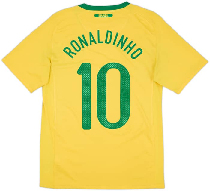 2010-11 Brazil Home Shirt Ronaldinho #10 - 6/10 - (S)
