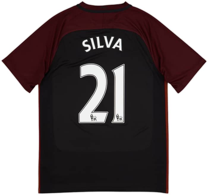 2016-17 Manchester City Away Shirt Silva #21 - 8/10 - (M)