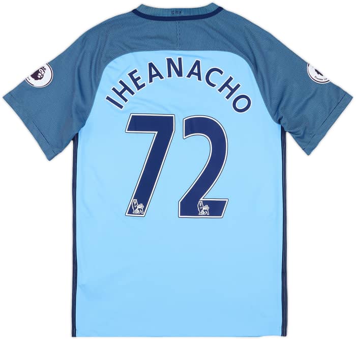 2016-17 Manchester City Home Shirt Iheanacho #72 - 8/10 - (S)